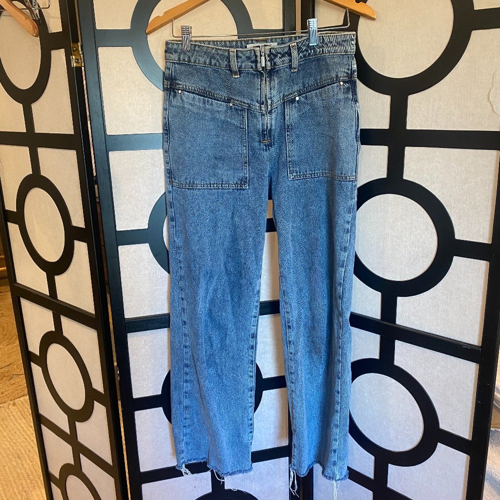 ba&sh Blue Straight Leg Denim Jeans